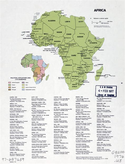 Large Detailed Political Map Of Africa With The Marks Of Capitals Images