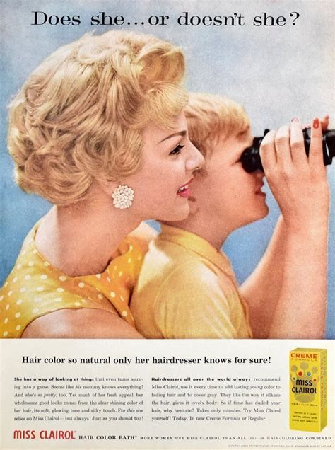 1959 Miss Clairol Ad Woman Birdwatching Retro 50s Hair Ad Etsy Clairol Hair Color Clairol