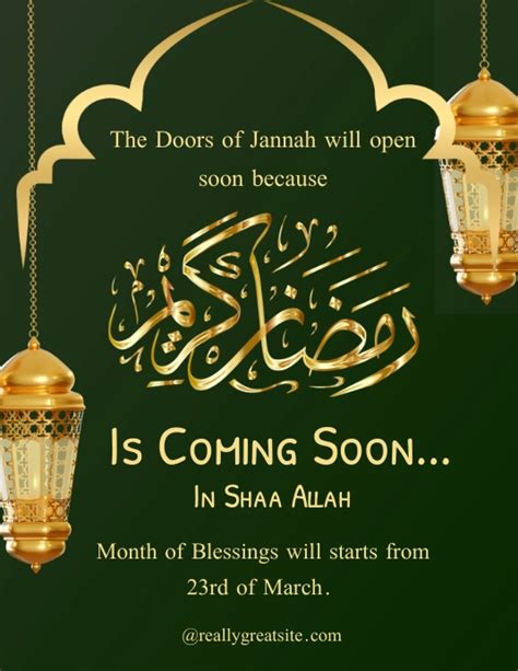Copy Of Ramadan Coming Soon Flyer Template Postermywall
