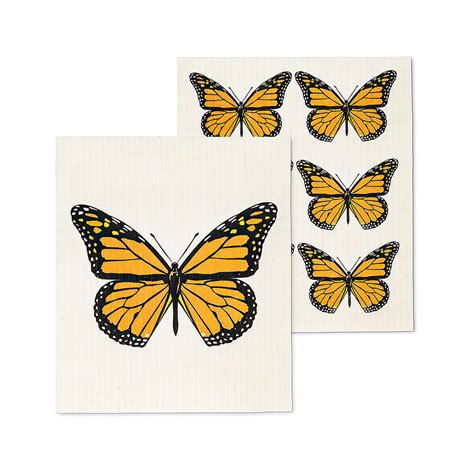 Mast General Store Swedish Monarch Butterfly Dishcloths 2 Pack