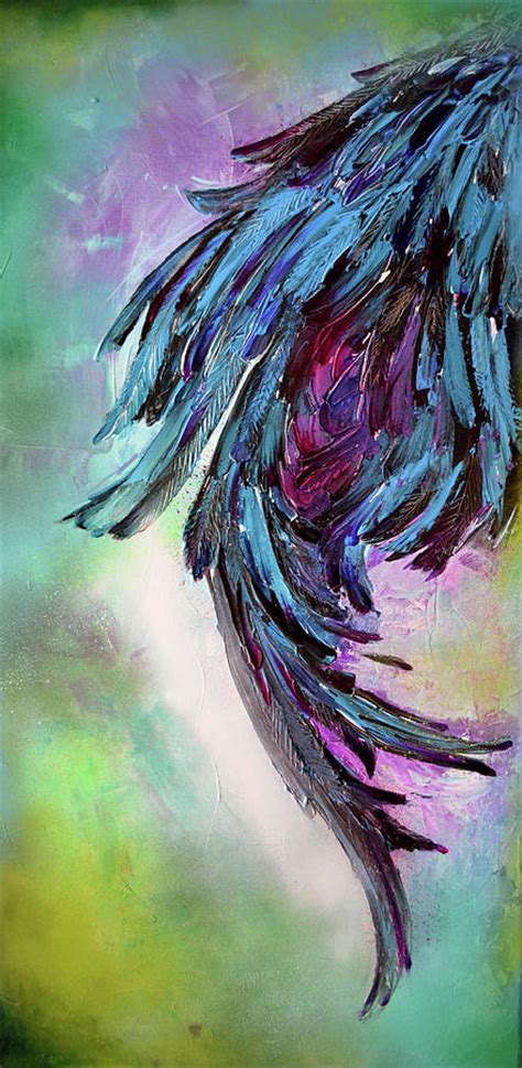 Yin Dark Feathers Abstract Painting Painting By Soos Roxana Gabriela