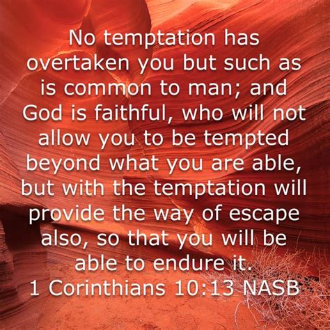 1 Corinthians 1013 No Temptation Has Overtaken You But Such As Is