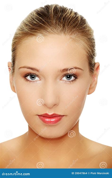 Close Up Portrait Of Beautiful Young Woman Stock Photo Image Of Girl