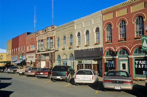 Small Town Stores On Courthouse Square In County Seat Town Of