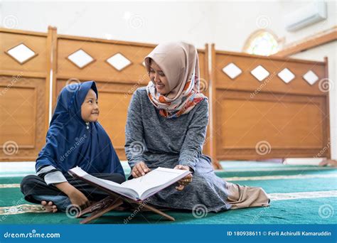 Female Teacher Teach Her Student To Read Quran Stock Image Image Of