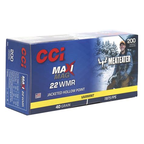 500rds Of Cci Maxi Mag Meateater Special Edition 22 Wmr Ammo 40 Grain