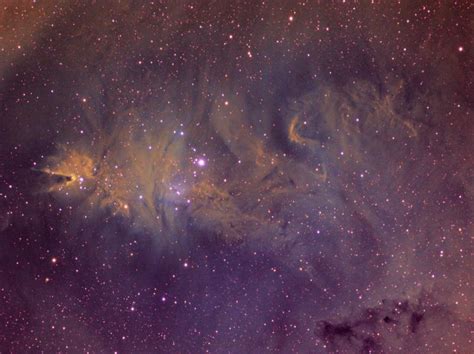 The Cone Nebula And Fox Fur Nebula In Modified Hubble Palette