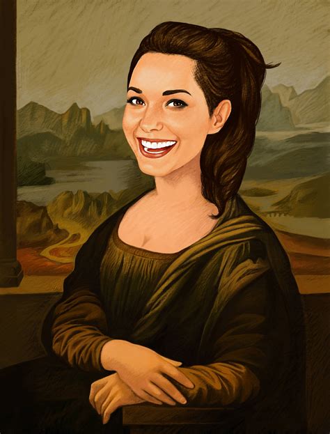 I Will Draw Your Caricature As Mona Lisa Characteravatar Etsy