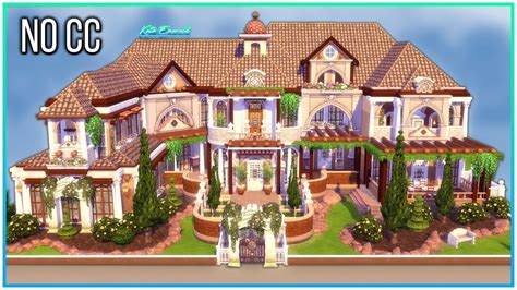 Sims 4 Speed Build Spanish Style Dream Mansion Kate Emerald Youtube