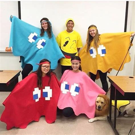 Easy And Fun Diy Group Costume For Halloween Pacman And The Ghosts
