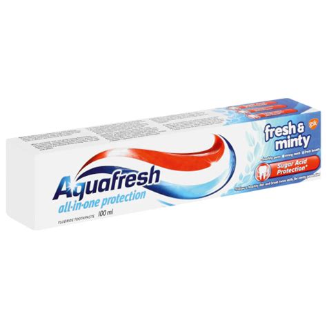 Aquafresh Fluoride Toothpaste Fresh And Minty 100ml Clicks