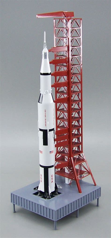 Nasa Apollo Saturn V Rocket On Tower Launch Pad 1200