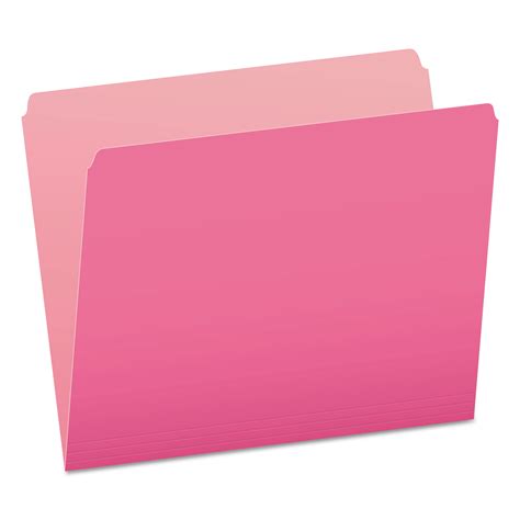 Pendaflex Colored File Folders Straight Tab Letter Size Pinklight