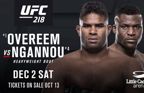 Alistair Overeem Vs Francis Ngannou Official For Ufc