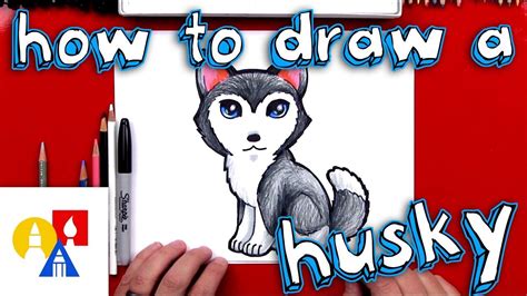 How To Draw A Cartoon Husky Art For Kids Hub Squiggle Art Art And