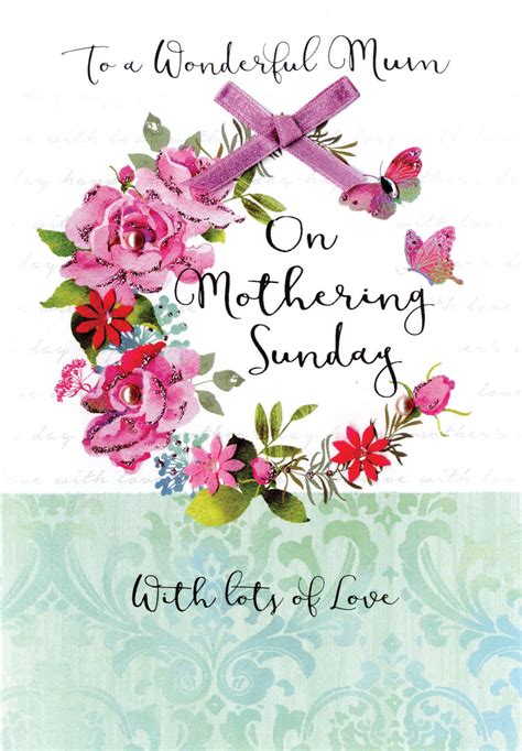 Mothering sunday is celebrated in uk in the fourth sunday of lent in honor of mother mary and besides history of mothering sunday in england and the reason for celebration differs from that of. Mother's Day Card Wonderful Mum On Mothering Sunday | Cards