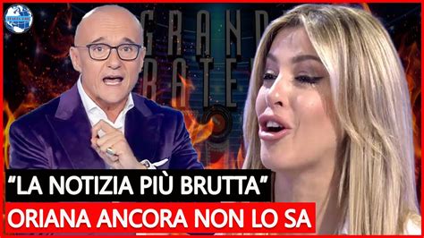 Gf Vip Oriana Marzoli La Notizia Pi Brutta A Poco Dalla