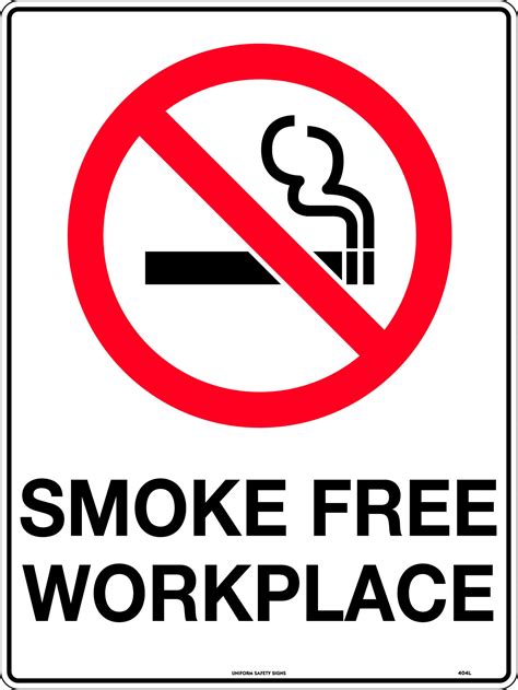 Workplace hazards come in all shapes and sizes. Smoke Free Workplace | Uniform Safety Signs