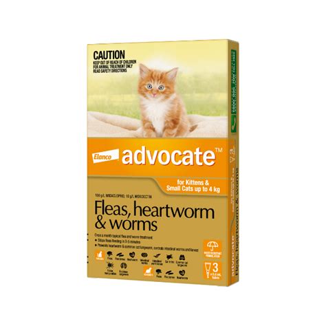 Advocate Fleas Heartworm And Worms For Kittens And Small Cats Up To 4kg