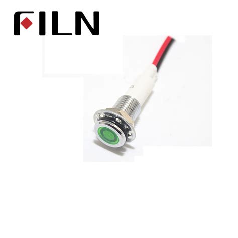 10MM 0.39inch 12V metal lndicator light without wire(FL1M-10FW-1)