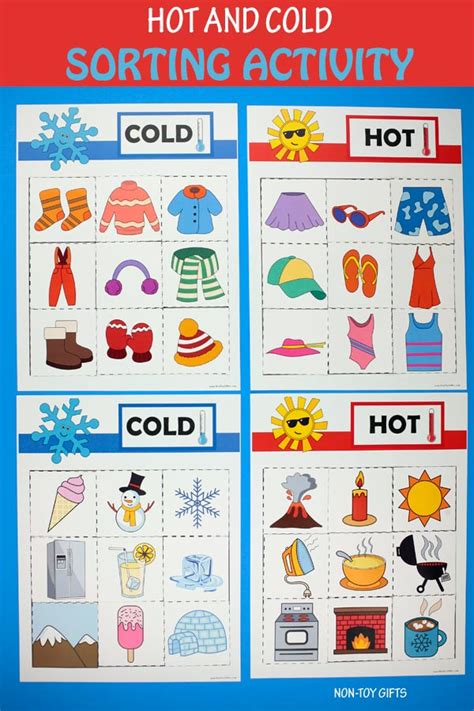 Hot And Cold Sorting Activity With Template Non Toy Ts