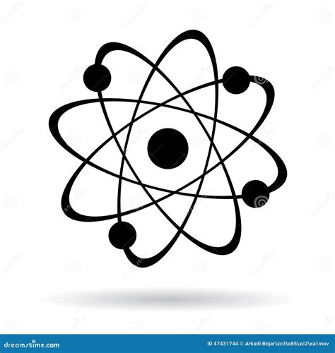 Atom Icon Science Sign Atom Logo Atomic Symbol Nuclear Icon