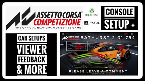 Assetto Corsa Competizione Xbox One X Setups How To Be Faster
