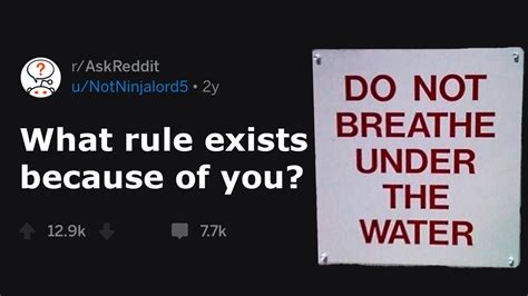 People Reveal Rules That Exist Because Of Them Raskreddit Youtube