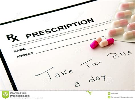 Prescription pad and pills stock image. Image of doctor - 13985943