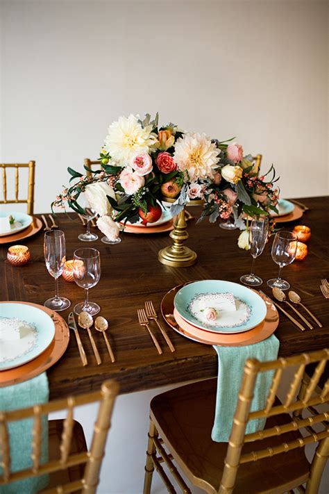 Eclectic Mint And Rose Gold Wedding Ideas With Minted Every Last Detail