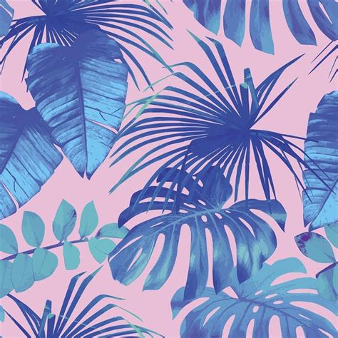 Miami Palms Art Prints Leaf Wallpaper Tropical Wallpaper