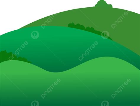 Lush Green Hills Transparent Vector Free Clipart Green Hills Vector