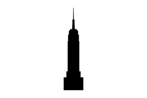 Empire State Building SIlhouette SVG Cut File By Creative Fabrica