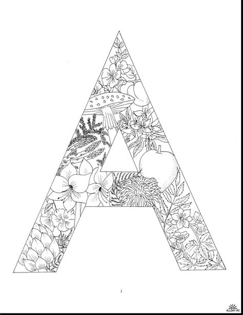 Alphabet Adult Coloring Pages At Getdrawings Free Download