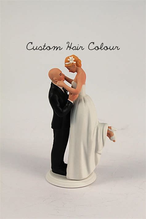 True Romance Interlocking Bride And Groom Cake Topper Medium Skin