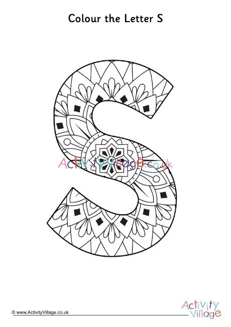 Apart from the individual letter worksheets, we will also provide with two additional kindergarten & preschool worksheets. Letter S Mandala Colouring Page