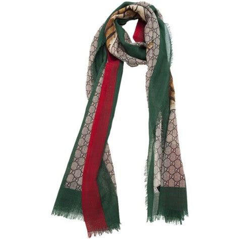 Gg Supreme Web Tiger Scarf 350 Liked On Polyvore Featuring Mens