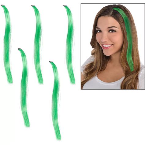 Green Hair Extensions 10ct Party City Canada