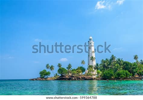 Beautiful Beach Lighthouse Srilanka Stock Photo Edit Now 599364788