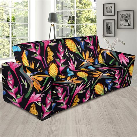Tropical Flower Pattern Print Design Tf016 Sofa Slipcover Jorjune