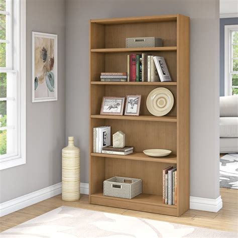 5 Shelf Bookcase Wl12450 03 Bush Furniture Universal Collection