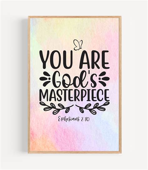 You Are God's Masterpiece Ephesians 2:10 Printable Bible - Etsy