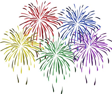 Fireworks New Years Day Clip Art Fireworks Png Download 800675