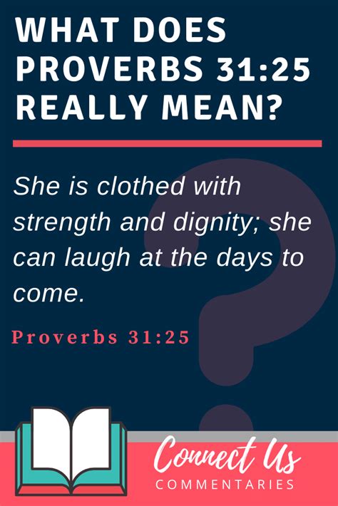 Proverbs are popular sayings that provide nuggets of wisdom. Proverbs 31:25 Meaning of She is Clothed with Strength and ...