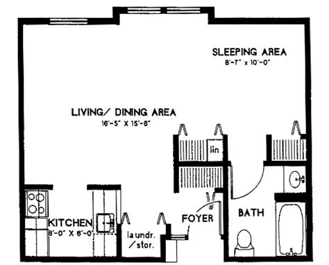 The Stonington Senior Apartment Studio Floor Plan South Hadley - Loomis