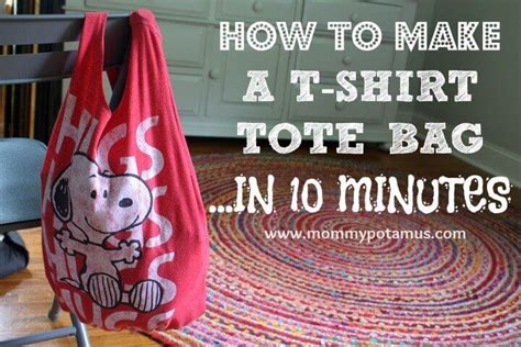 How To Make A No Sew T Shirt Tote Bag In 10 Minutes