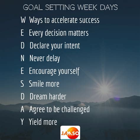 Daily Goal Setting With Pictures Positive Quotes For Work Wednesday