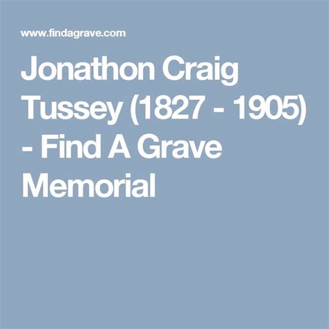 Jonathan Craig Tussey 1897 1965 Find A Grave Memorial