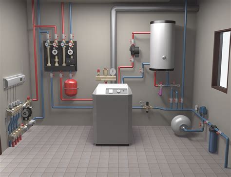 3d Model Of In House Heating System Behance