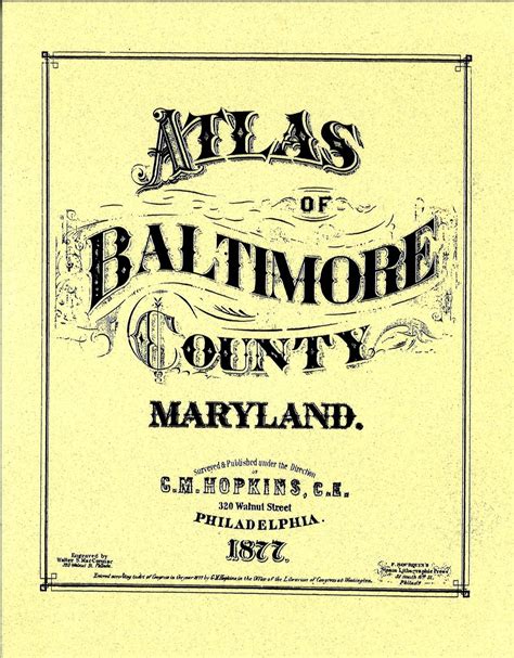 Atlas Of Baltimore County Maryland 1877 G M Hopkins C E Amazon